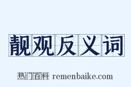 靓观反义词是什么意思的图片